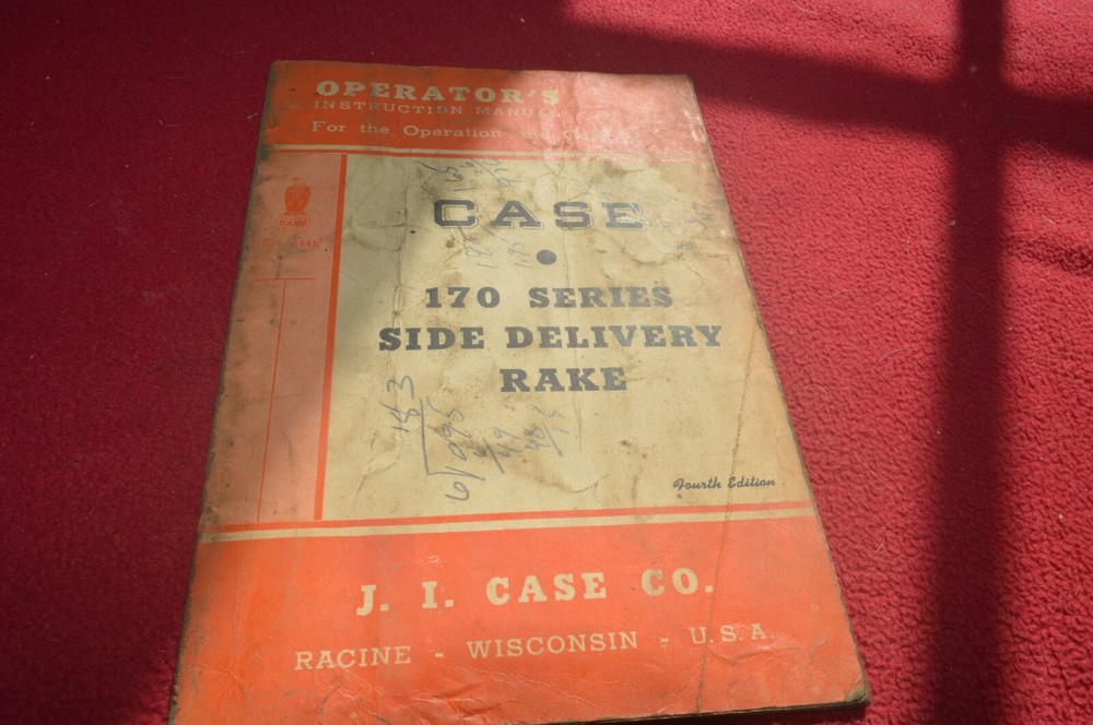 Case Tractor 170 Series Side Delivery Rake Operator's Manual AMIL15