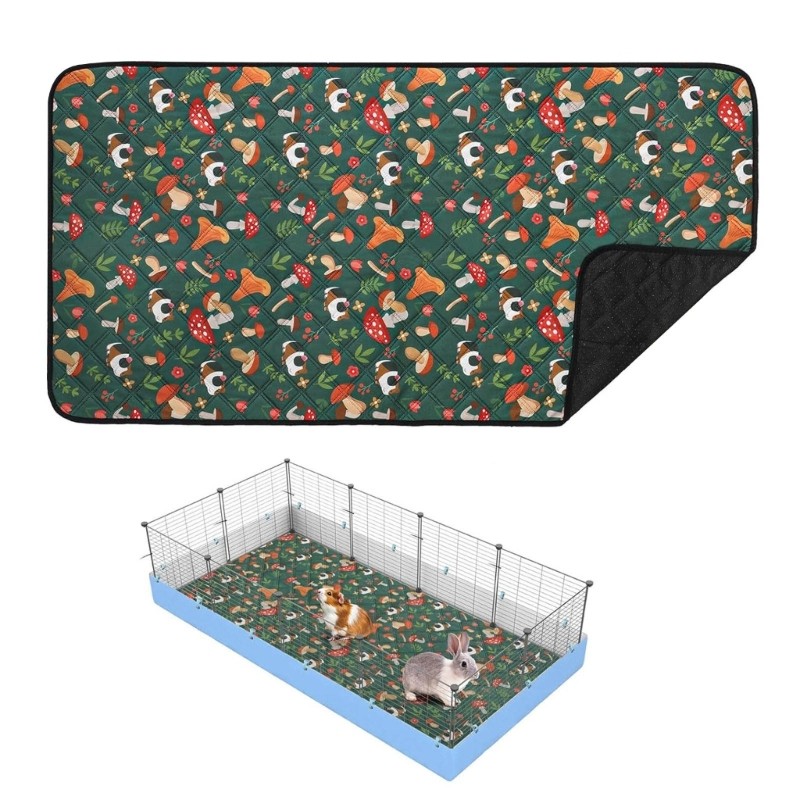 Soft Rabbit Hutches Pad Quick Drying Fabric Pet Bedding With Waterproof Backing