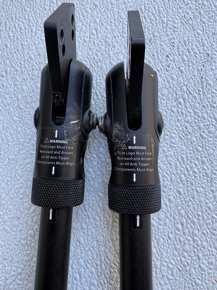 Tilite Wheelchair anti-tippers. Pair, Angle adjustable