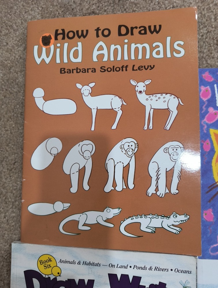 how to draw animals , four drawing books