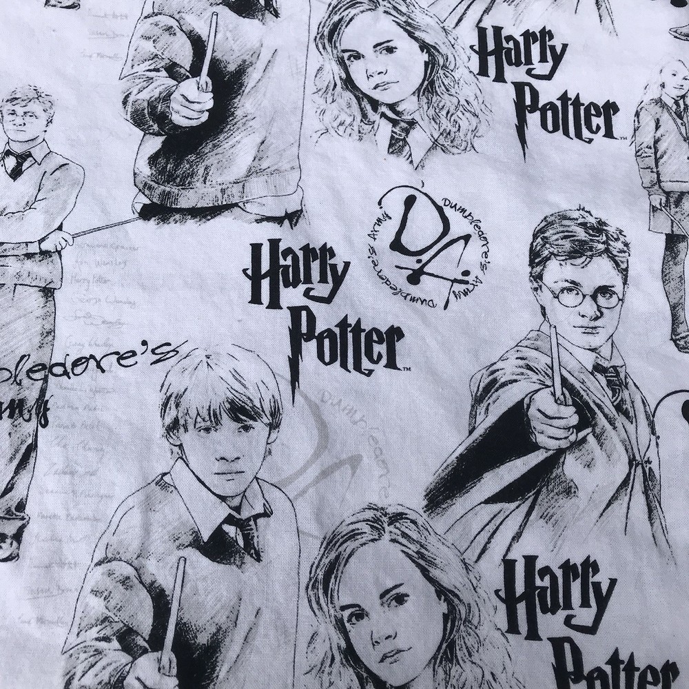 Harry Potter Fitted Crib Sheet White Black