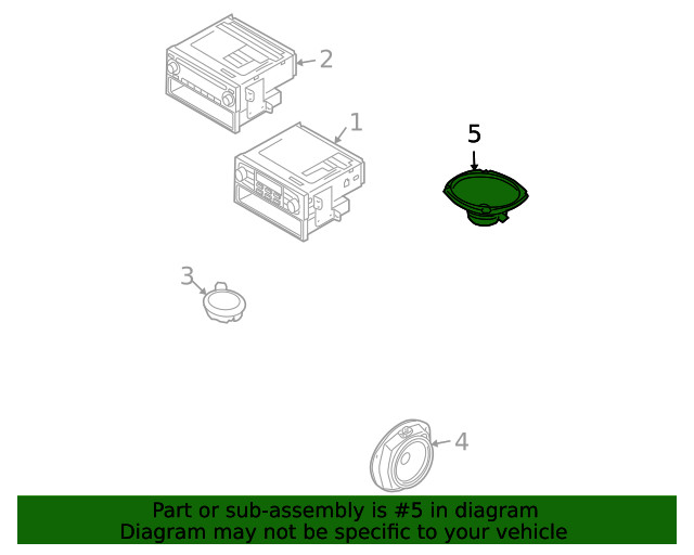 Genuine GM Rear Speaker 96540726
