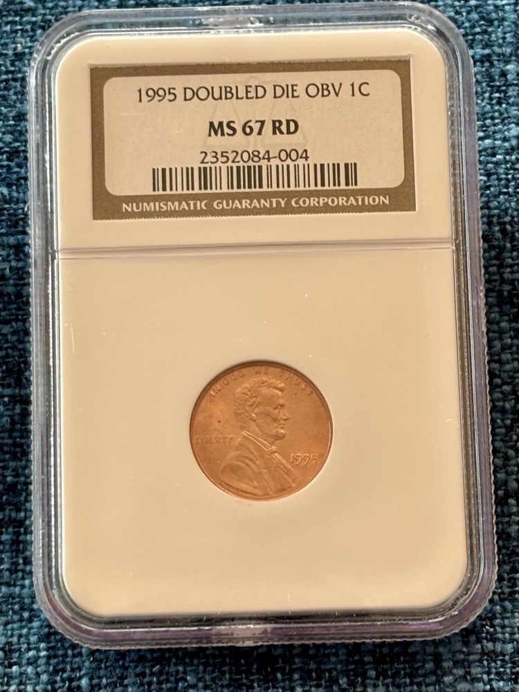 1995 Lincoln Cent Double Die Obv , NGC MS 67 RD