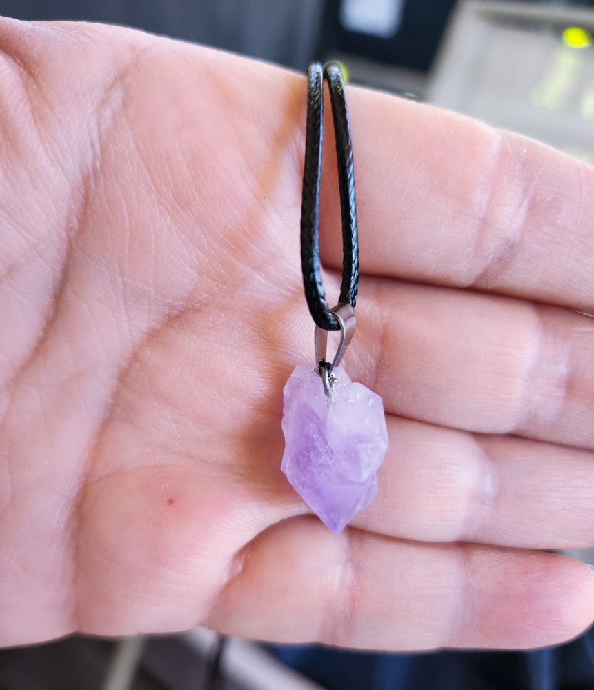 Raw Amethyst Pendant