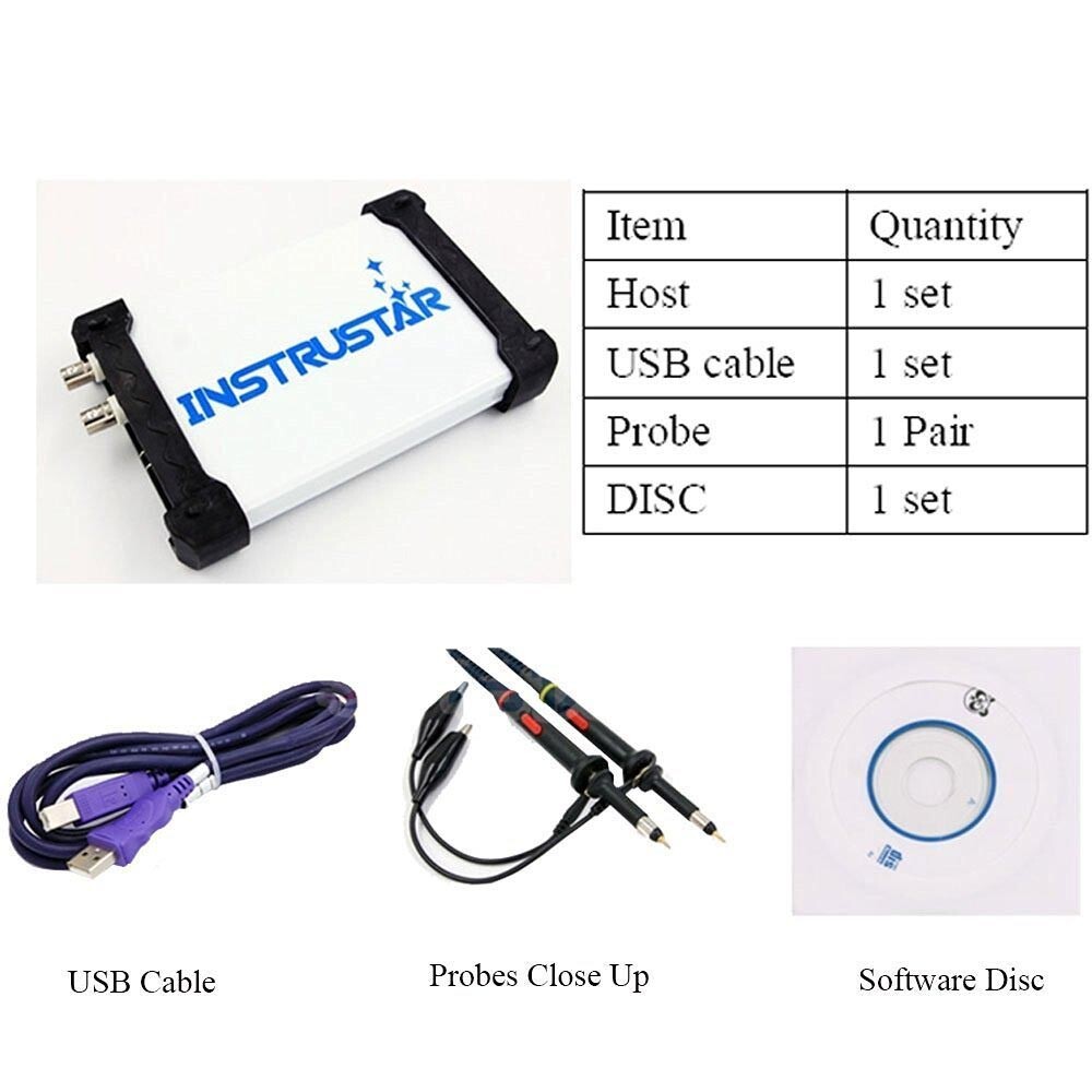 ISDS220A 2 IN 1 Virtual PC USB virtual Digital oscilloscop+Spectrum analyzers