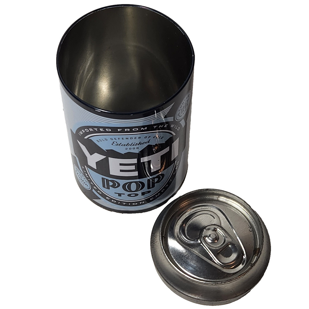 Yeti Pop Top Empty Stash Can Valuables Container Tight Lid Metal Hide a Can