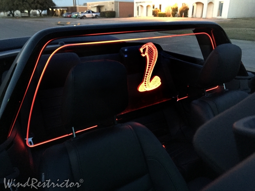 NEW Ford Mustang 2005-2014 WIND RESTRICTOR wind blocker LED Lighted Accessory