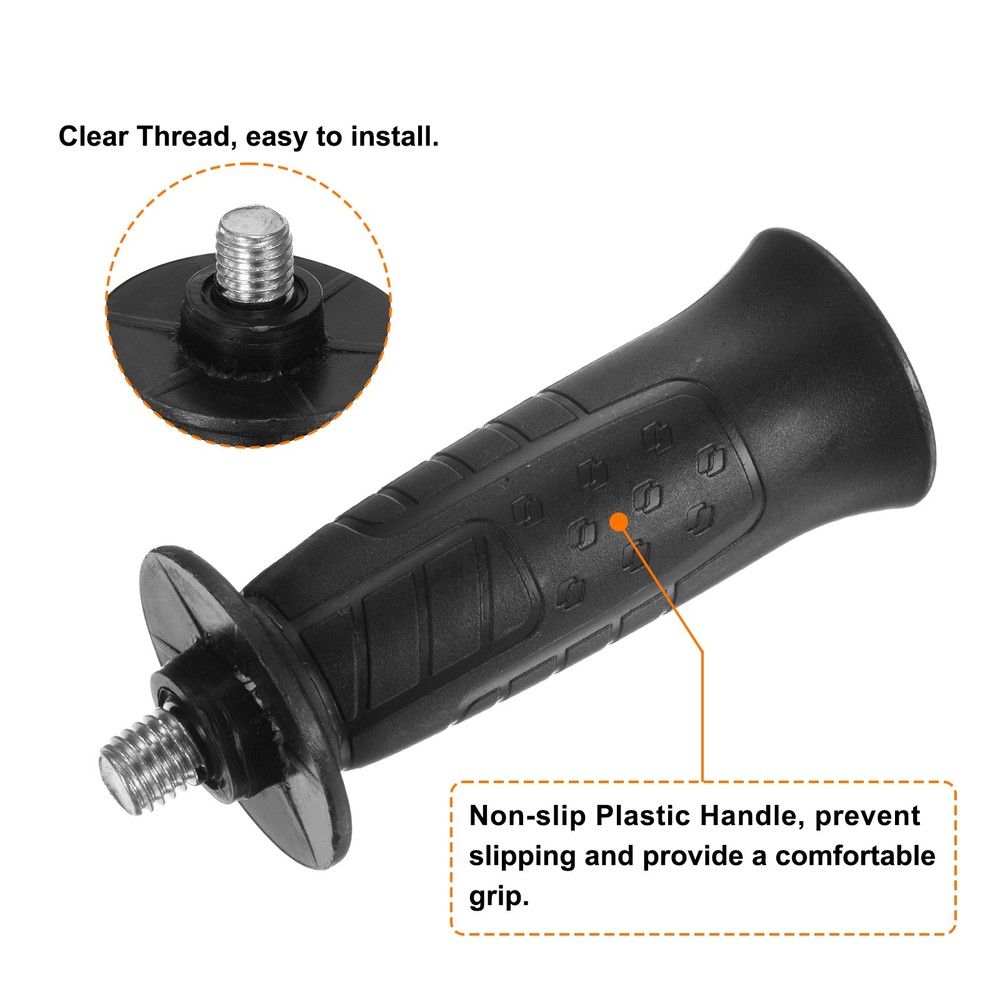 2pcs Side Handle M10 Thread Non-Slip Grinder Handle Replacement