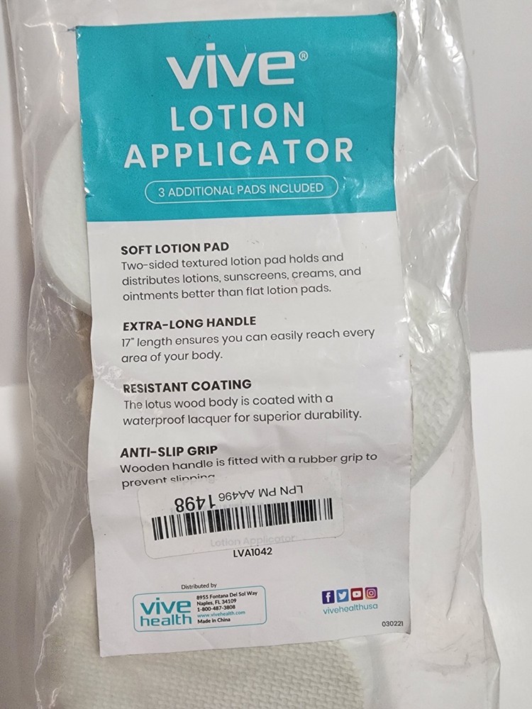 Vive Lotion Applicator Pads Replacement Pads - 6-Pack - NEW