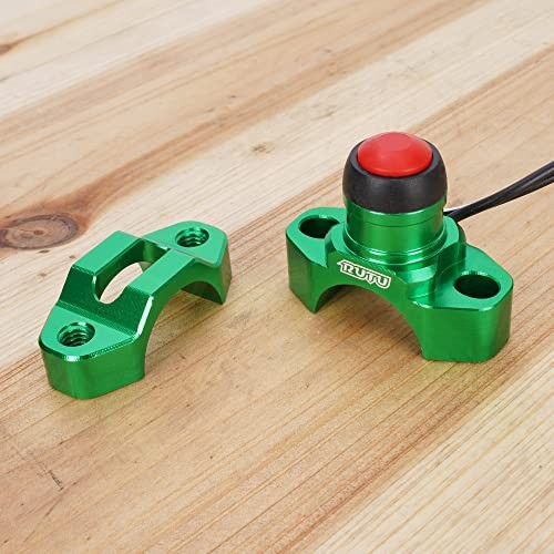 CNC Universal Motorcycle Engine Stop Start Kill Switch Button with Green
