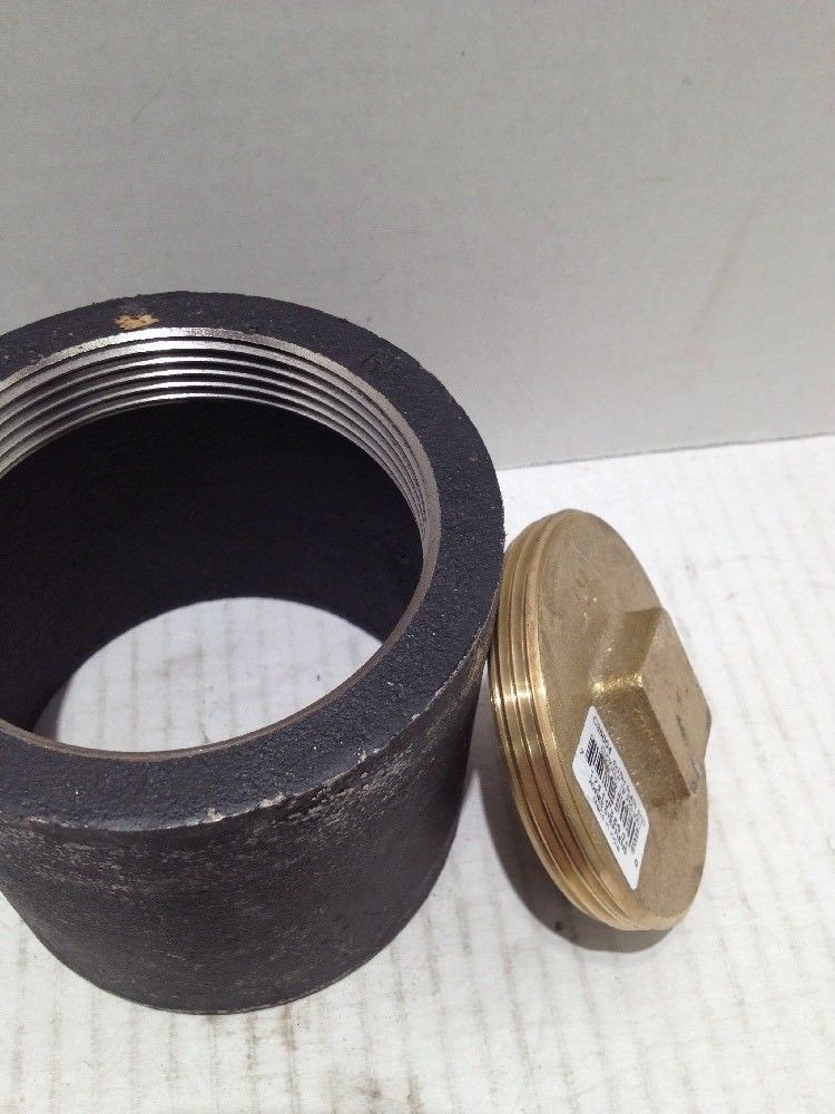 Jones Stephens 4" Plain End Cleanout Long Pattern with 3" Raised Head (low sq.)