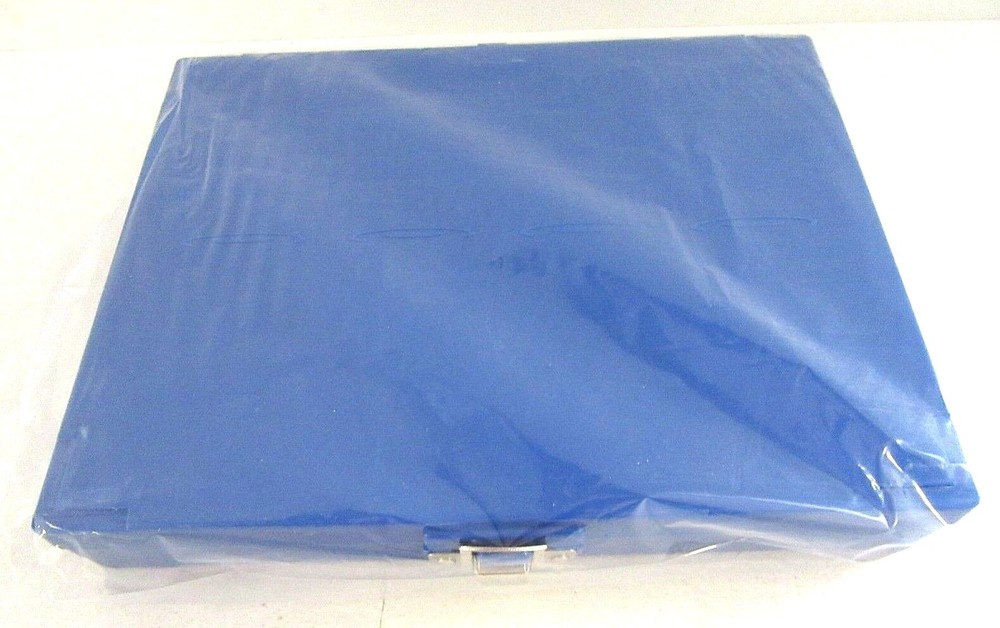 Blue 100 Slide Capacity Cork Lined Microscope Slide Storage Box