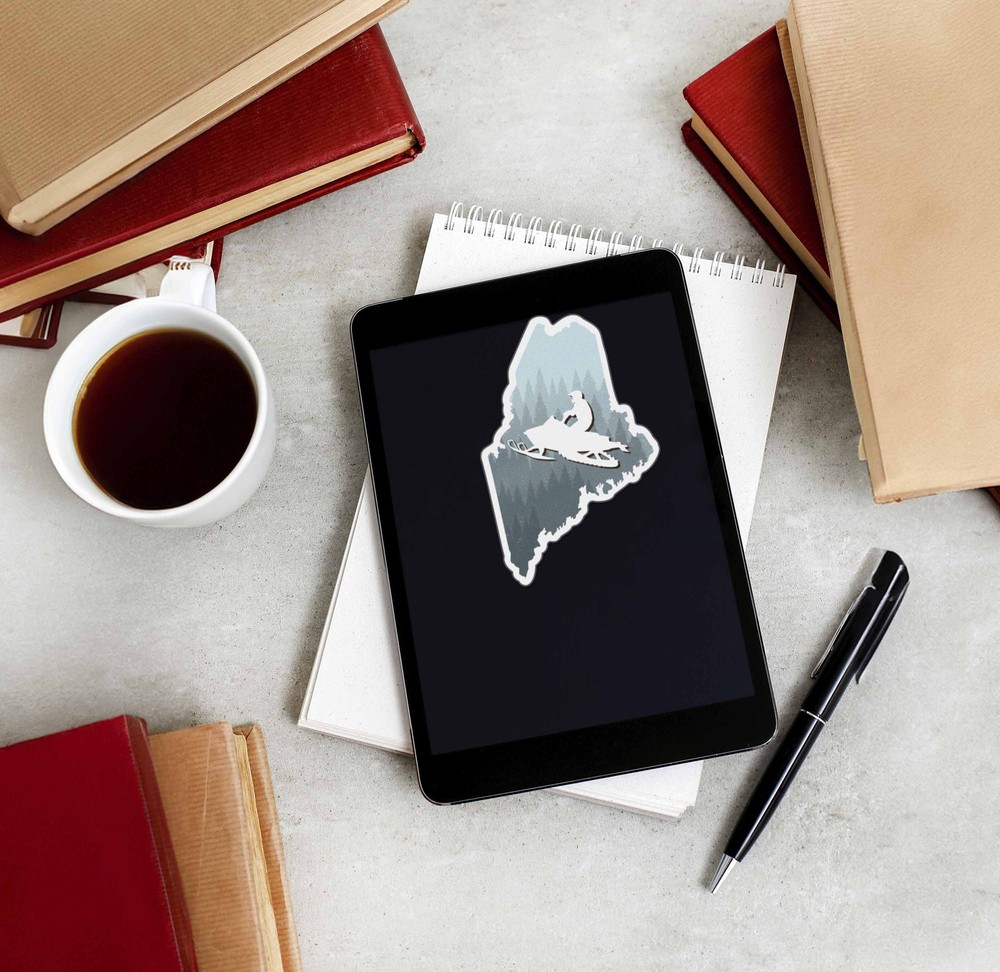 Maine Forest Snowmobile Sticker