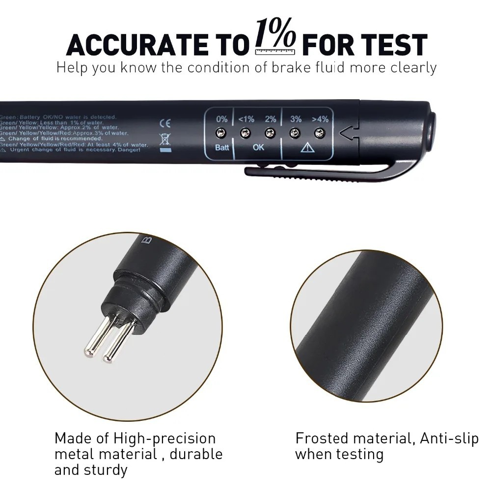 Brake Fluid Liquid Oil Moisture Tester Pen Car Testing Tool For DOT3 DOT4
