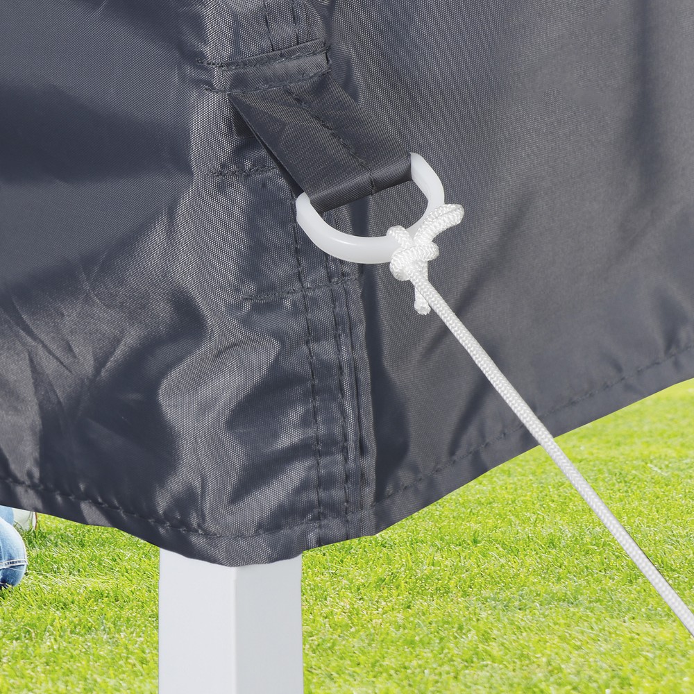 10 x 10ft Foldable Pop up Canopy Party Tent Pre-Assembled Height Adjustable Grey