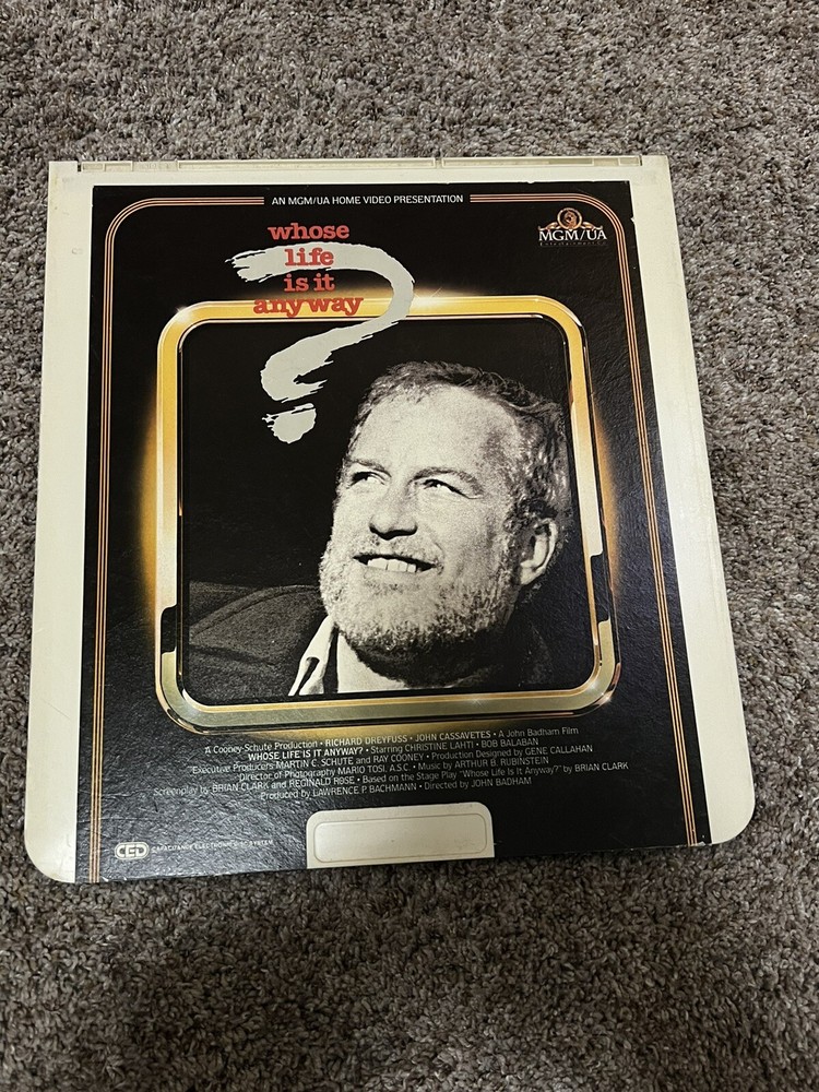CED VideoDisc Whose Life Is It Anyway? Richard Dryfuss (1981)