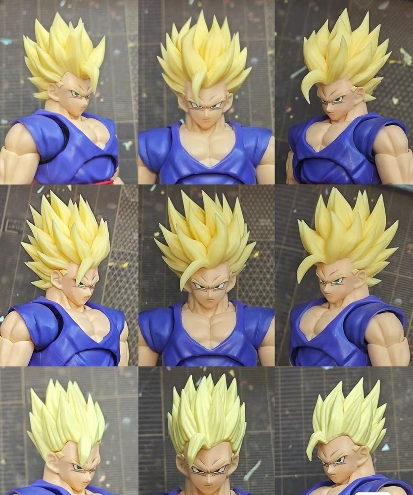 custom gohan  1/12 shf gohan face sculpture Only 3 faces sculpture