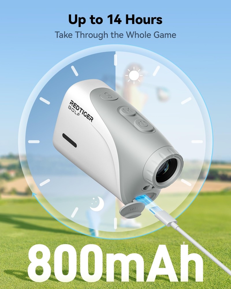 REDTIGER Mini Golf Range Finder with 1200 Yards, IP65 White