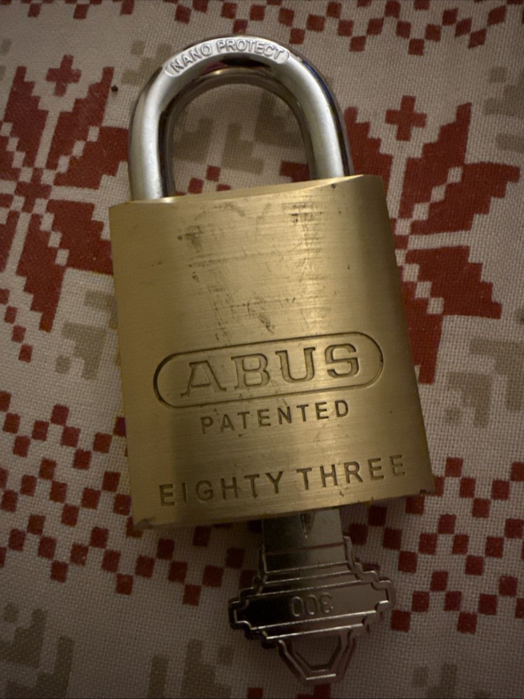 Abus 83/45-300 Schlage C Keyway Rekeyable Brass Padlock