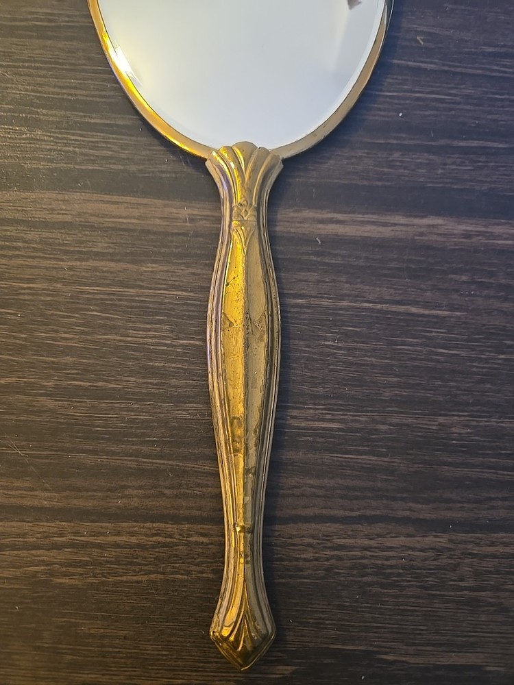 Vintage 1940s Floral White Vanity Mirror