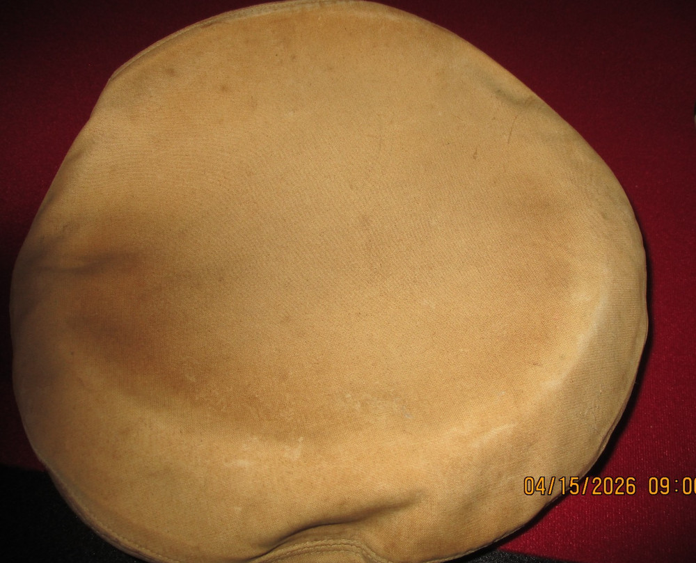 VINTAGE Khaki NAVY CAPTAIN HAT-MEDIUM