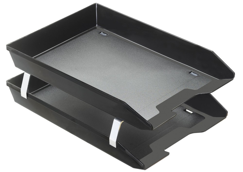 Facility 2 Tier Letter Tray Front Load Letter Size/A4 Desktop File Organizer ...