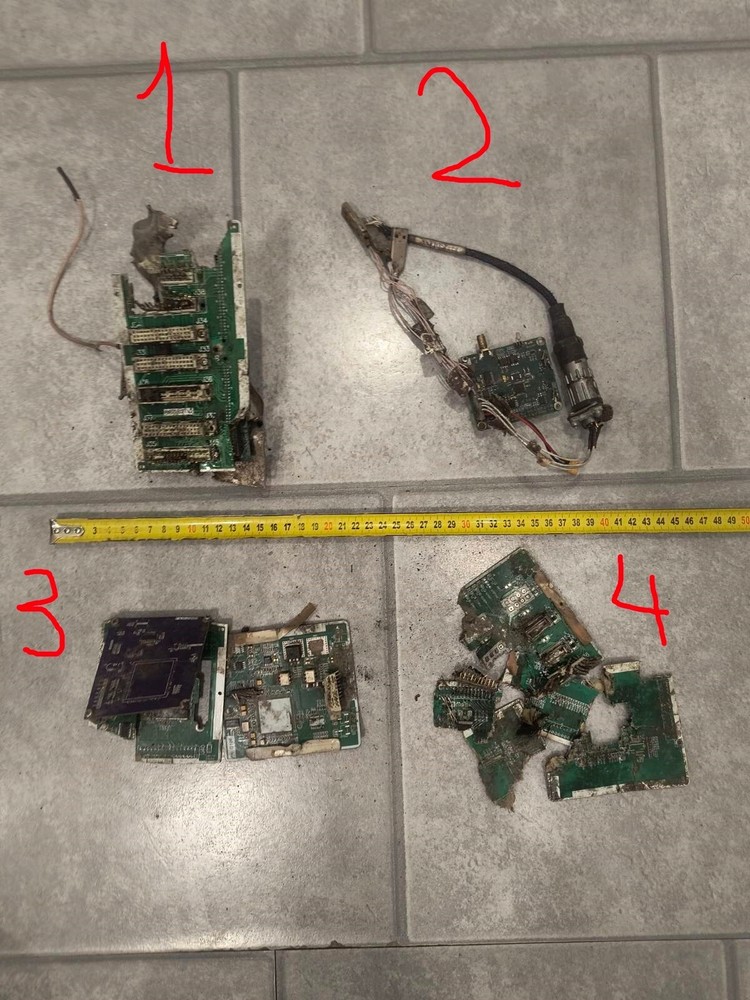 Boards from control unit of shut down russian Shahed (Geran`) drone