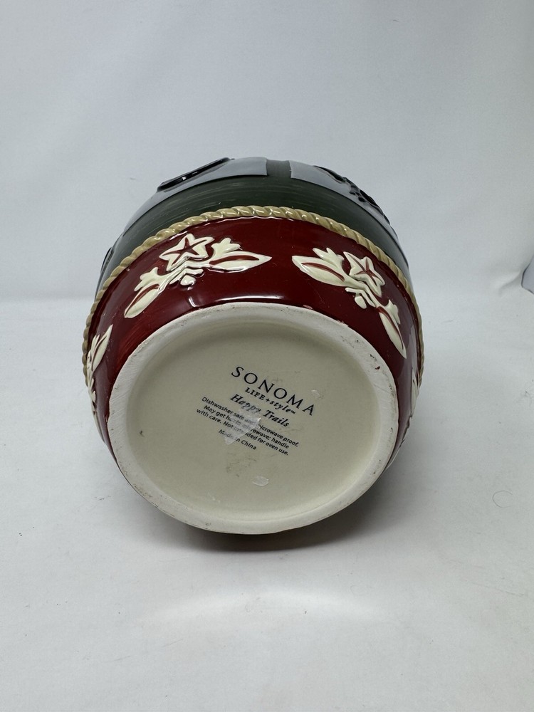 SONOMA "HAPPY TRAILS" WESTERN THEME DESIGN 80 oz. CERAMIC PITCHER