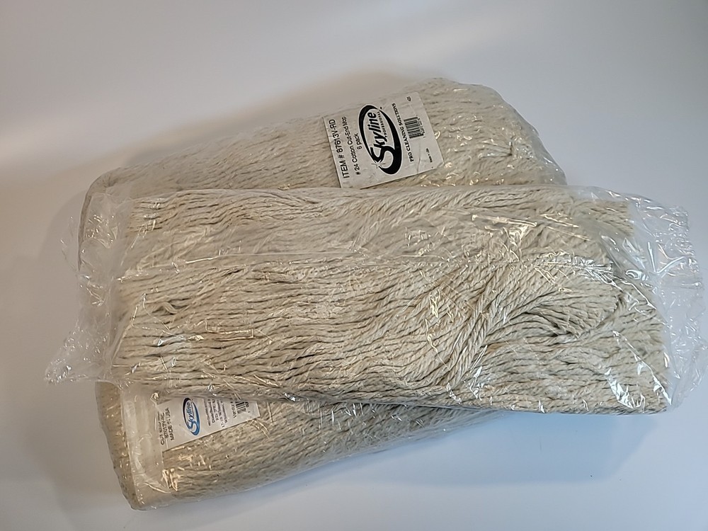6 Pack Skyline Professional #24 Cotton Cut-End Mop Head – Model 87613V-RD