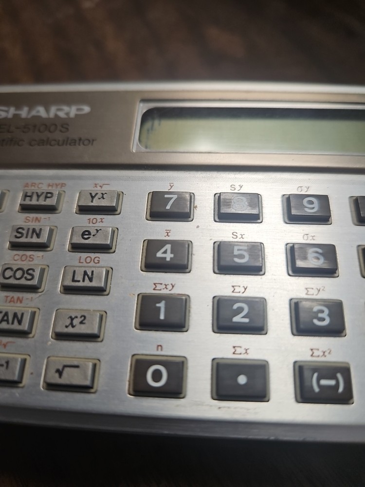Vintage SHARP EL-5100S Scientific Calculator Tested Small Display Problem