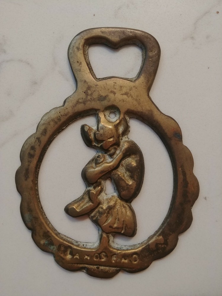 Vintage Brass Bottle Opener - Cornish Pixie