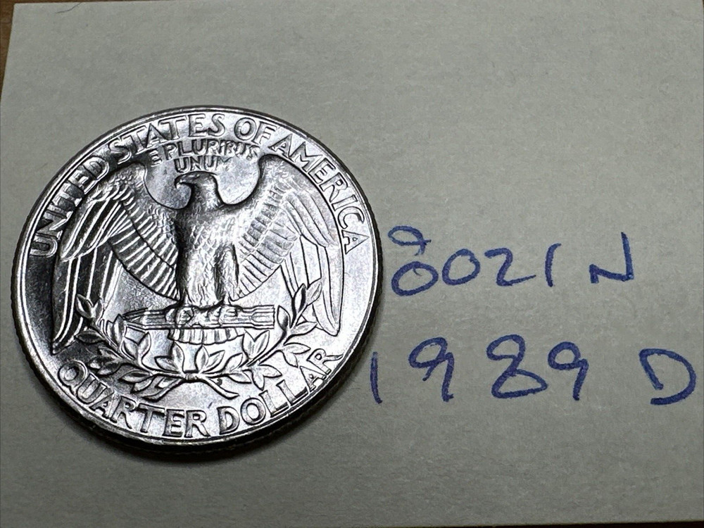 1989 D Washington Quarter 25C 8021N