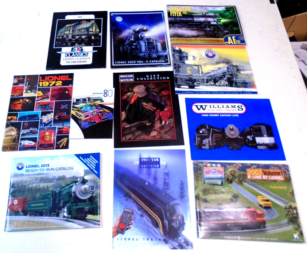 LIONEL & OTHER CATALOGS - ELEVEN DIFFERENT - (LISTED BELOW) - LOT G