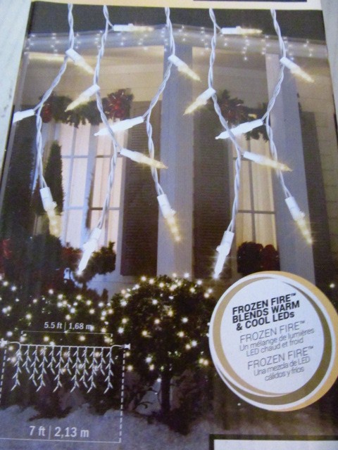 LED Lightshow Sparkle FrozenFire Mini Icicle Light String Blends Warm & Cool LED