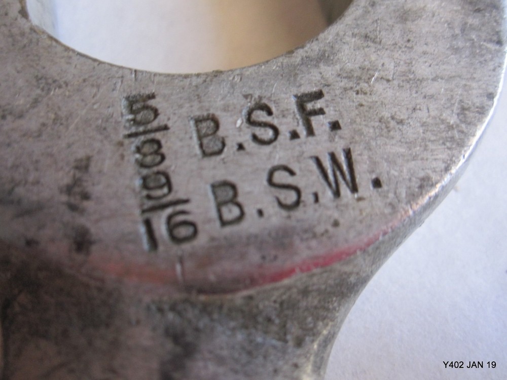 Vintage Tool Kit Spanner, 9/16" x 1/2" (PN FB 26460)