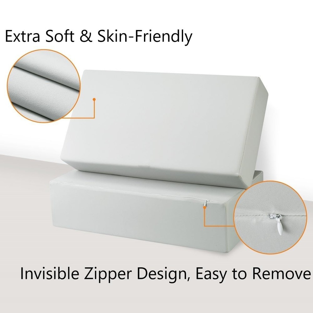 Cube Pillowcase Gray, 24“x12”x4“ Pillowcases for Cube Shape Pillow