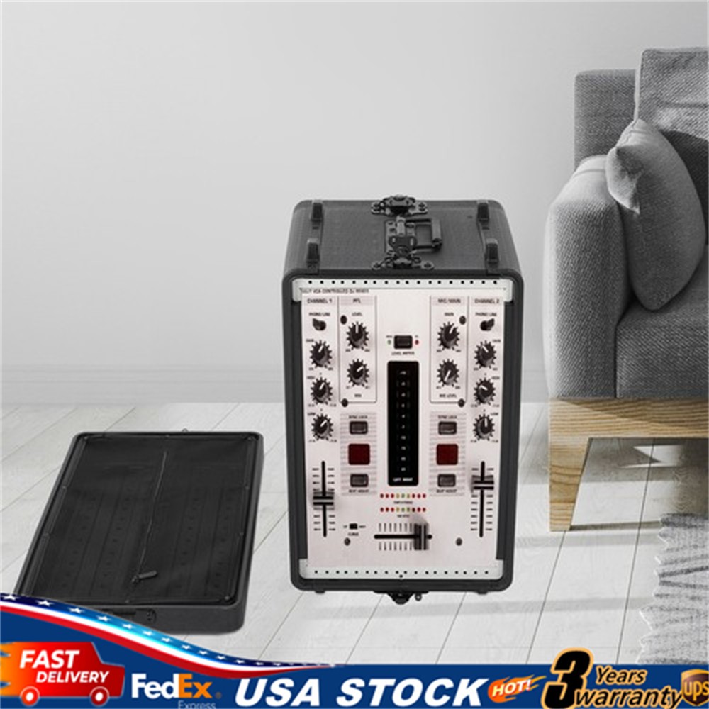 Rack Case 6U Rack Case Dust-Proof 6U Rack Case w/ Microphone Storage Compartment