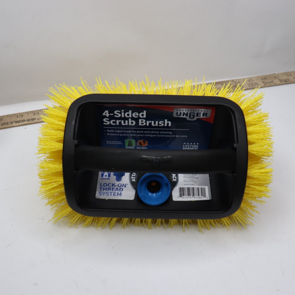 Unger Lock-On 4-Sided Deck Scrub Brush