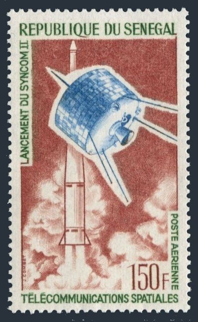 Senegal C39, MNH. Michel 290. Communication through space. SYNCOM 2, 1964.