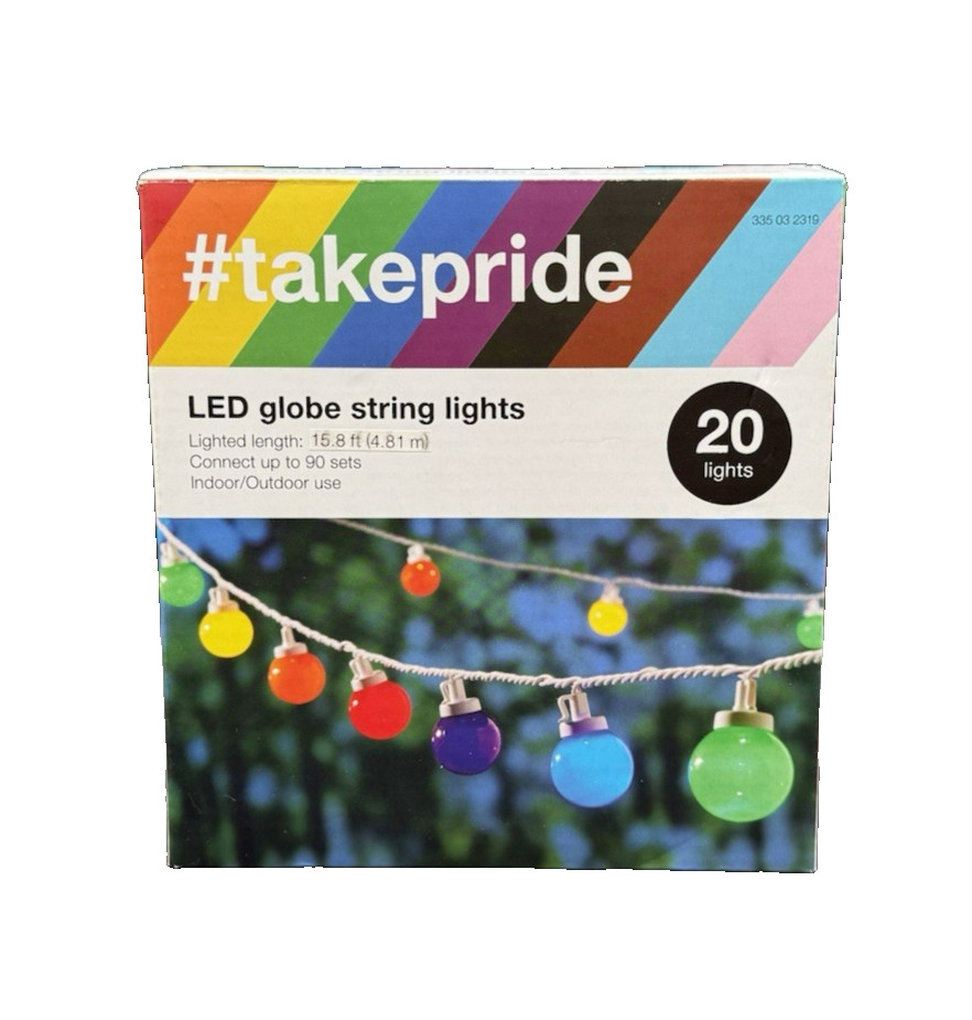 Target #takepride LED Globe String Lights Indoor Outdoor 20 Lights