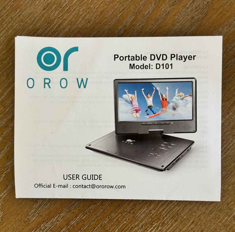 OR OROW D101, portable DVD PLAYER TESTED