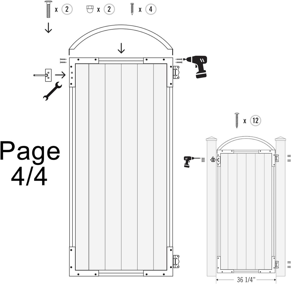 PRO6 (Pro 6) Gate Frame, Black