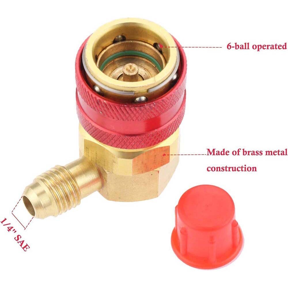 High Low Angle Quick Adapter For Car ACME AC A/C Manifold Gauge Conversion Kit