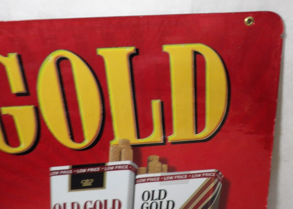 Vintage 1996 Old Gold Double Sided Cigarettes Sign