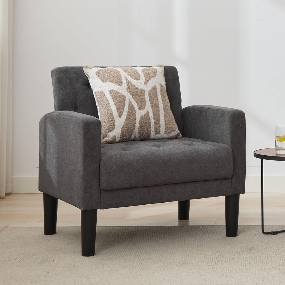 Mid- Fabric Tufted Accent Living Room Armchairs, fy
