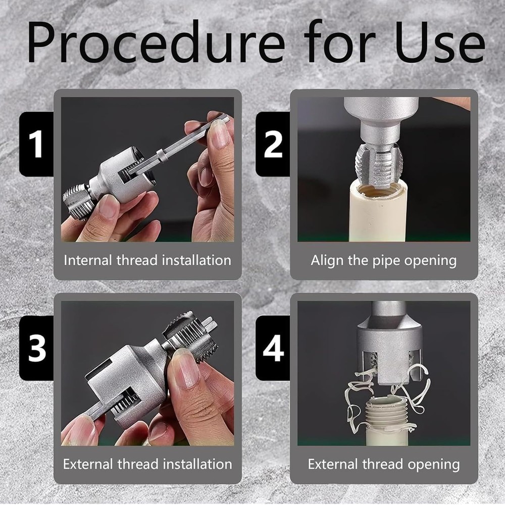 2025 New Pipe Thread Cutting Tool，Integrated Internal & External Pipe Threadi...