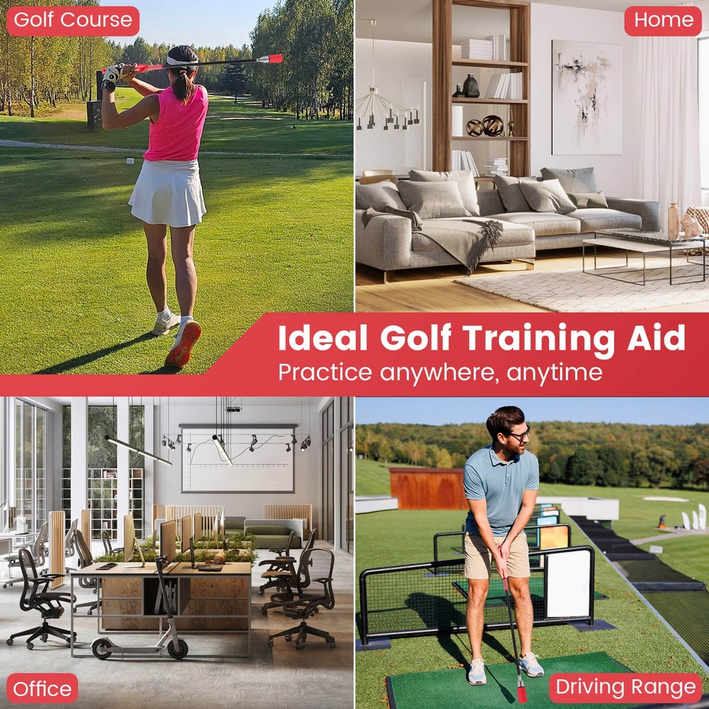 Golf Swing Trainer Click Stick Swing Training Aid for Speed Flexibility Balance