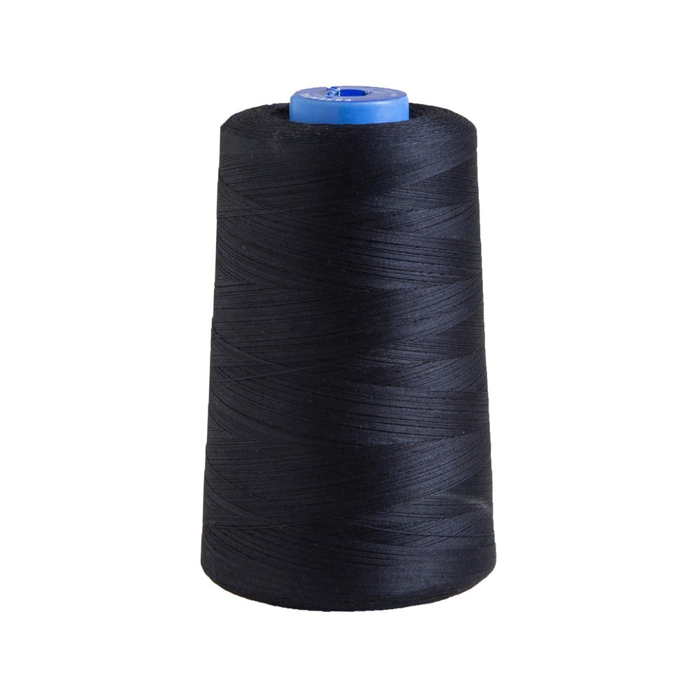 5000 Yard Cone Black 100% Cotton Essential Thread for Sewing Serger Machine
