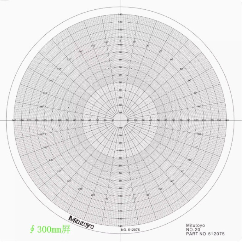 Optical Comparator Chart For Profile Projector Overlay Chart For Mitutoyo 512075