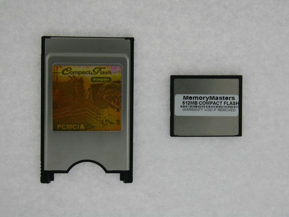 512MB Compact Flash +PC card PCMCIA Adapter JANOME 512MB